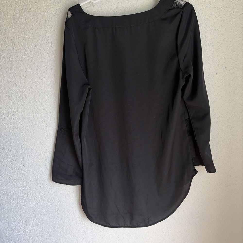 Mossimo Lace Striped Pullover Tunic Blouse Women's Size M - Picture 5 of 7